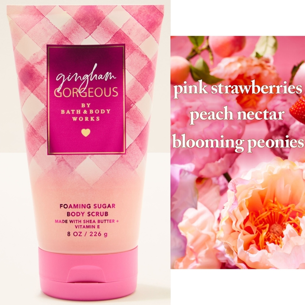 Bath & Body Works Gingham Gorgeous Foaming Sugar Body Scrub 8oz NEW